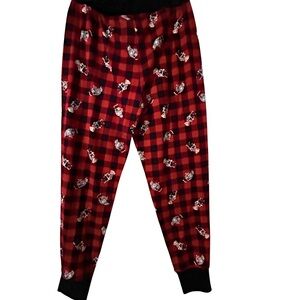Polo Red Plaid Pajama Pants with Teddy Bear Print